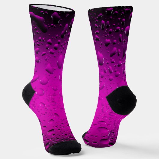 Stilvoll Cool rosa Wassertropfen Socken (Gewinkelt)