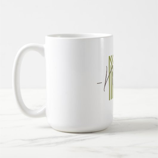 Stilvoll cooles Briefdesign Personalisiertes Gesch Kaffeetasse (Links)
