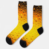 Stilvoll Cooles Gelbwasser Tropfen Bier Socken (Linkes Detail)