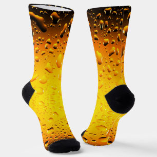 Stilvoll Cooles Gelbwasser Tropfen Bier Socken