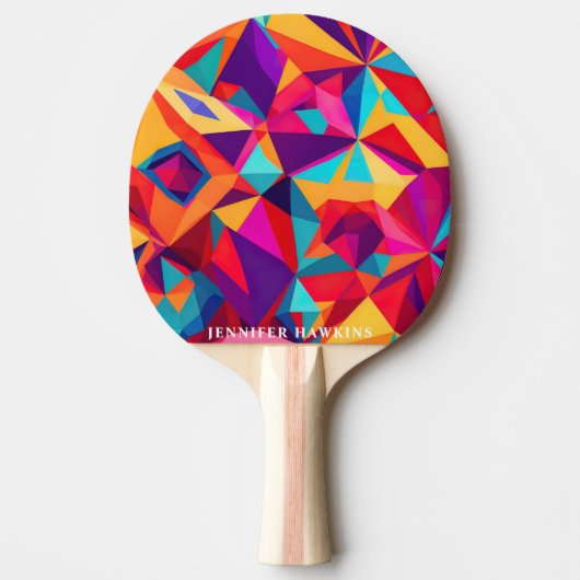 Stilvoll Cooles geometrisches Abstraktes Muster Tischtennis Schläger (Vorderseite)