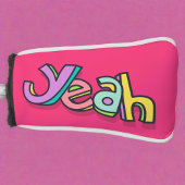 Stilvoll Cooles "Yeah" fett rosa farbenfrohe Sport Golf Headcover