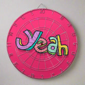 Stilvoll Cooles "Yeah", kühl pink Sports Fun Dartscheibe