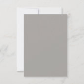 Stilvoll Deep Gray Wedding RSVP Karte (Rückseite)