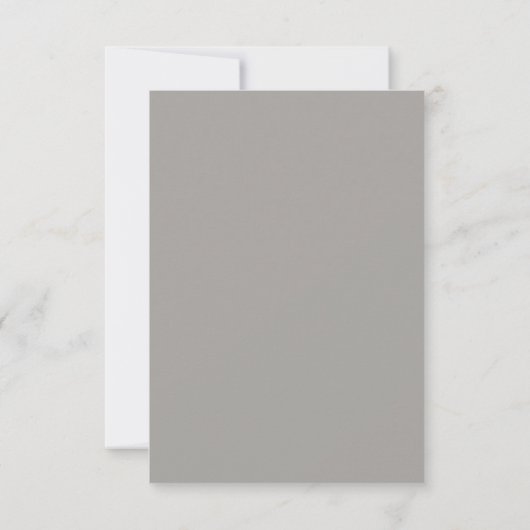 Stilvoll Deep Gray Wedding RSVP Karte (Rückseite)