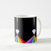 Stilvoll Diamond und Regenbogen Kaffeetasse (VorderseiteRechts)