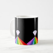 Stilvoll Diamond und Regenbogen Kaffeetasse (Vorderseite Links)