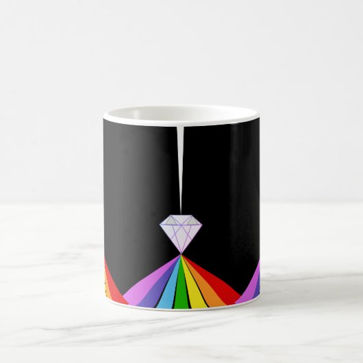 Stilvoll Diamond und Regenbogen Kaffeetasse (Mittel)