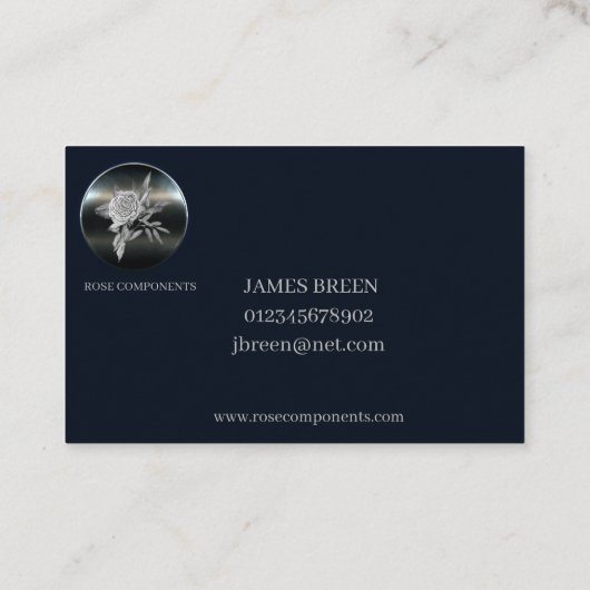 Stilvoll - Doppelseitige Visitenkarte (Rückseite)