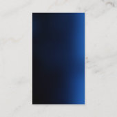 Stilvoll dunkelblau Schwarz Moderne Beruflich Visitenkarte (Rückseite)
