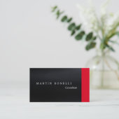 Stilvoll dunkelgrau Schlicht sauber Visitenkarte (Stehend Vorderseite)