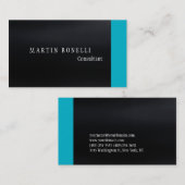 Stilvoll dunkelgrau Schlicht sauber Visitenkarte (Vorne/Hinten)