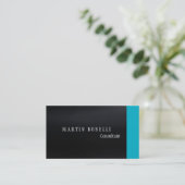 Stilvoll dunkelgrau Schlicht sauber Visitenkarte (Stehend Vorderseite)