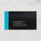 Stilvoll dunkelgrau Schlicht sauber Visitenkarte (Rückseite)