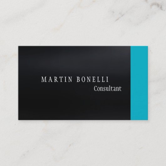 Stilvoll dunkelgrau Schlicht sauber Visitenkarte (Vorderseite)