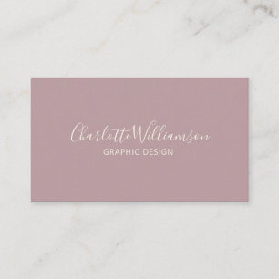 Stilvoll Dusty Lilac Chic Elegant Monogram Minimal Visitenkarte
