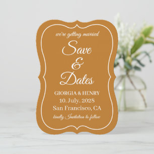 STILVOLL EINFACH MODERN MINIMALISTISCH SENFGELB SAVE THE DATE
