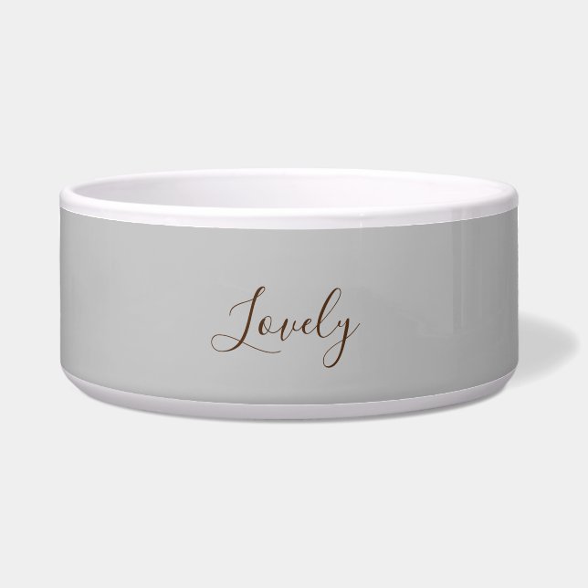 Stilvoll Einfach Schlicht Grau Minimalistische Kal Napf (Vorderseite)