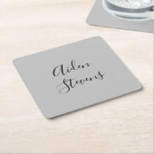 Stilvoll Einfach Schlicht Grau Minimalistische Kal Rechteckiger Pappuntersetzer (angewinkelt)