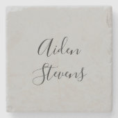 Stilvoll Einfach Schlicht Grau Minimalistische Kal Steinuntersetzer (Vorderseite)