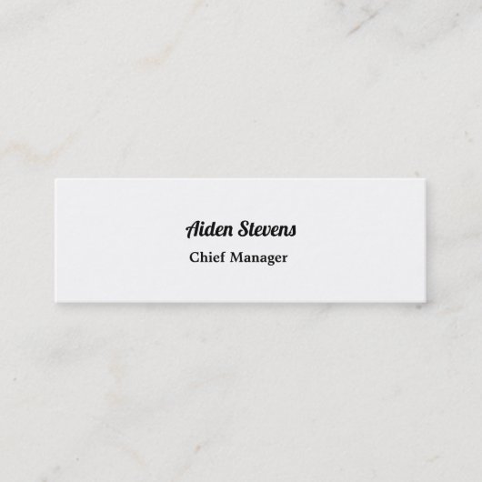 Stilvoll, einfach Schlicht, Minimalistisch, elegan Mini Visitenkarte (Vorderseite)