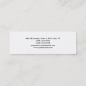 Stilvoll, einfach Schlicht, Minimalistisch, elegan Mini Visitenkarte (Rückseite)