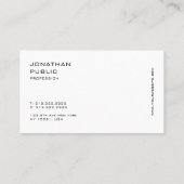 Stilvoll Einfach Schlicht Modernes Minimalistische Visitenkarte (Rückseite)