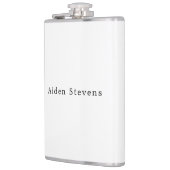 Stilvoll Einfach Schlicht Schwarz & Weiß Minimalis Flachmann (Links)