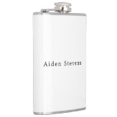 Stilvoll Einfach Schlicht Schwarz & Weiß Minimalis Flachmann (Rechts)