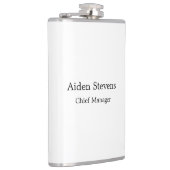 Stilvoll Einfach Schlicht Schwarz & Weiß Minimalis Flachmann (Rechts)