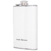 Stilvoll Einfach Schlicht Schwarz & Weiß Minimalis Flachmann (Links)