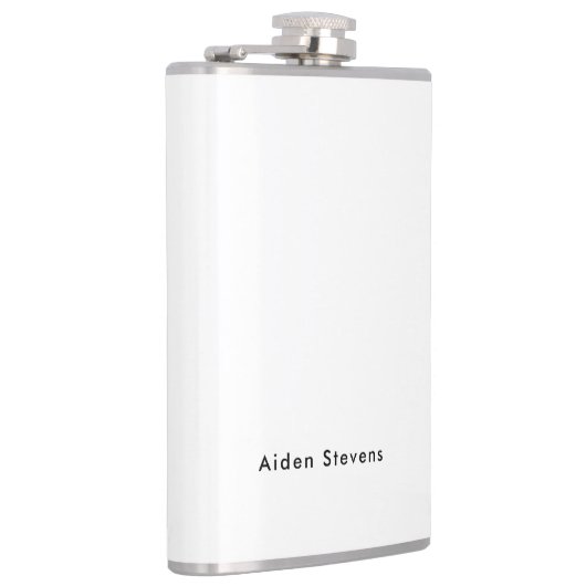 Stilvoll Einfach Schlicht Schwarz & Weiß Minimalis Flachmann (Rechts)