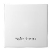 Stilvoll Einfach Schlicht Schwarz & Weiß Minimalis Fliese (Vorderseite)