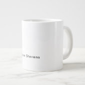 Stilvoll Einfach Schlicht Schwarz & Weiß Minimalis Jumbo-Tasse (Vorderseite Rechts)