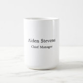 Stilvoll Einfach Schlicht Schwarz & Weiß Minimalis Kaffeetasse (Mittel)