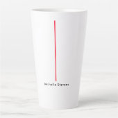 Stilvoll Einfach Schlicht Schwarz & Weiß Minimalis Milchtasse (Vorderseite)