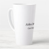 Stilvoll Einfach Schlicht Schwarz & Weiß Minimalis Milchtasse (Linke Ecke)