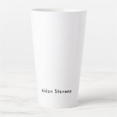 Stilvoll Einfach Schlicht Schwarz & Weiß Minimalis Milchtasse (Vorderseite)