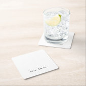 Stilvoll Einfach Schlicht Schwarz & Weiß Minimalis Rechteckiger Pappuntersetzer (Vor Ort)