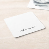 Stilvoll Einfach Schlicht Schwarz & Weiß Minimalis Rechteckiger Pappuntersetzer (angewinkelt)