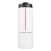 Stilvoll Einfach Schlicht Schwarz & Weiß Minimalis Thermosbecher (Vorderseite)