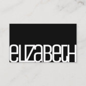 Stilvoll Einfach Schlichtes Schwarz-weißes Minimal Visitenkarte (Vorderseite)