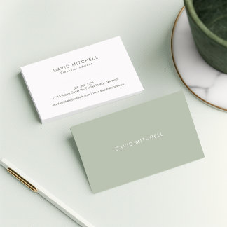 Stilvoll, einfach und ausgeklügelt Branding Sage G Visitenkarte
