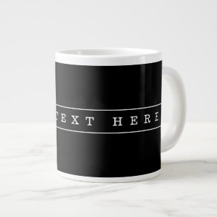 Stilvoll einfacher Text und dünne Streifen Jumbo-Tasse
