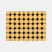 Stilvoll Einfaches, elegantes, gelbes Schwarzes Mu Fleecedecke (Vorderseite (Horizontal))