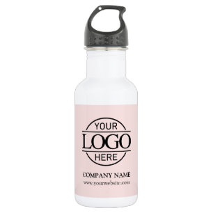 Stilvoll einfaches Rosa Firmenlogo Edelstahlflasche
