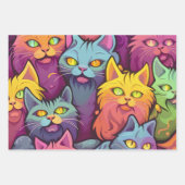 Stilvoll eingerichtet: Street Cats Pattern Geschenkpapier Set (Vorderseite 3)