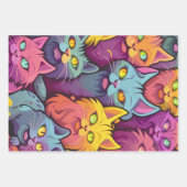 Stilvoll eingerichtet: Street Cats Pattern Geschenkpapier Set (Vorderseite)