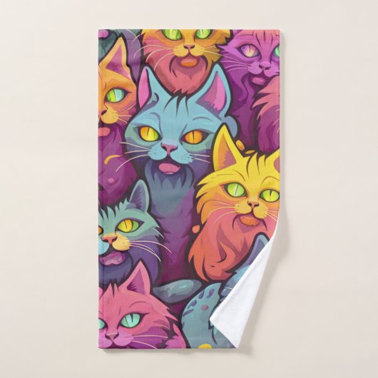 Stilvoll eingerichtet: Street Cats Pattern Handtuch (Handtuch)