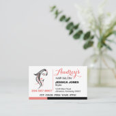 Stilvoll eingerichteter Hair Salon Visitenkarte (Stehend Vorderseite)